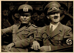Hitler WK II Mit Mussolini S-o Tag Der Briefmarke München 11.01.1942 I- - Characters