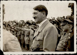 Hitler WK II Privatfoto Keine AK Hitler Mit Sprenger, Jakob Gauleiter Hessen (ca. 6 X 8,5 Cm) II- - Personen