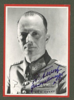 Ritterkreuzträger Ewert, W. Foto 9 X 10,5 Cm (Nachkriegsabzug) Mit Original Unterschrift I-II - Guerra 1939-45