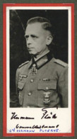 Ritterkreuzträger Floerke, Hermann Foto 4,5 X 10 Cm (Nachkriegsabzug) Mit Original Unterschrift I-II - Oorlog 1939-45