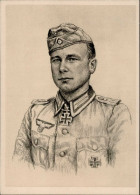 Ritterkreuzträger Hindelang, Hans Oberfeldwebel Künstlerkarte Sign. Graf, Oskar I- - Guerre 1939-45