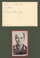 Ritterkreuzträger Von Ravenstein, Generalmajor Foto Ca. 6 X 10,5 Cm  (Nachkriegsabzug) Mit Original Unterschrift Auf AK  - Weltkrieg 1939-45