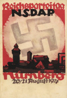 Reichsparteitag Heft Mit über 40 Seiten WK II Nürnberg (8500) 1927 Führer Hrsg. Alfred Rosenberg  II- (Knicke, Fleckig) - War 1939-45