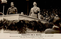 REICHSPARTEITAG NÜRNBERG 1933 WK II - Hitler Und Jugendführer Baldur Von SCHIRACH Vor Der HJ (keine Ak) I - War 1939-45