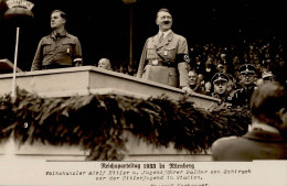 REICHSPARTEITAG NÜRNBERG 1933 WK II - Hitler Und Jugendführer Baldur Von SCHIRACH Vor Der HJ (keine Ak) I - Oorlog 1939-45