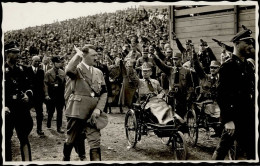 REICHSPARTEITAG NÜRNBERG WK II - Sehr Seltene Foto-Ak HITLER Mit SS Bei ROLLSTUHLFAHRERN!! I - Guerre 1939-45