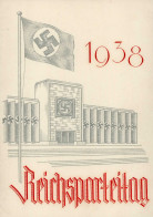Reichsparteitag WK II Nürnberg (8500) Eintrittskarte Eröffnungskongreß 1938 Zum Aufklappen I-II - Weltkrieg 1939-45