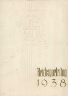 Reichsparteitag WK II Nürnberg (8500) Eintrittskarte Schlußkongreß 1938 Zum Aufklappen II (fleckig, Mittelknick) - Guerra 1939-45