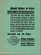 Propaganda WK II Flugblatt Zur Reichstagswahl 1936 I-II - Weltkrieg 1939-45