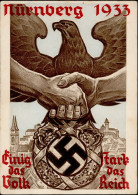 Reichsparteitag WK II Nürnberg (8500) 1.-3. September 1933 Einig Das Volk. Stark Das Reich I-II (Ecken Abgestossen, Ecke - Guerre 1939-45