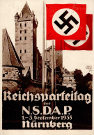Reichsparteitag WK II Nürnberg (8500) 1933 Sign. Suchodolski Mit So-Stempel II- (2 Seiten Beschnitten) - Guerra 1939-45