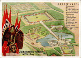 Reichsparteitag WK II Nürnberg (8500) Geländeplan 1939 Verlag PH Hoffmann I-II (Ecke) - Weltkrieg 1939-45