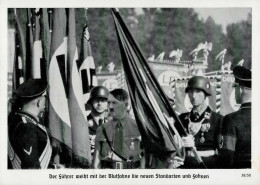 REICHSPARTEITAG NÜRNBERG 1938 WK II - PH 38/58 Der Führer Weiht Mit Der Blutfahne Die Neuen Standarten Und Fahnen Mit SS - Weltkrieg 1939-45