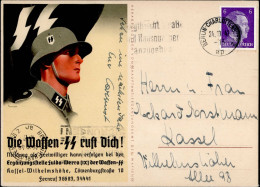 SS WK II - Die WAFFEN-SS Ruft DICH! Künstlerkarte Sign. Anton Mit Seltenem SS-Zudruck I - Guerre 1939-45