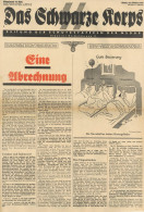 SS Zeitung Das Schwarze Korps Berlin 27. Oktober 1938 43. Folge 4.Jahrgang I-II (Gebrauchsspuren) Journal - Oorlog 1939-45