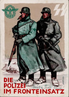 Propaganda WK II Polizei Im Fronteinsatz Tag Der Deutschen Polizei 1942 (Eckbug, Etwas Fleckig) - Oorlog 1939-45