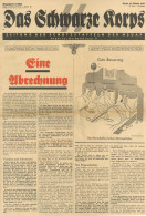 SS Zeitung Das Schwarze Korps 27. Oktober 1938 43. Folge  4.Jahrgang II ( Gebrauchsspuren,Lochschäden) Journal - Guerre 1939-45