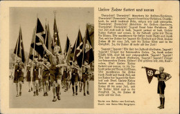 HITLERJUGEND WK II - JUNVOLK-Liedkarte UNSERE FAHNE FLATTERT UNS VORAN I-II - War 1939-45