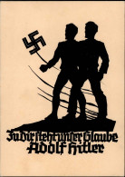 HITLERJUGEND WK II - Scherenschnitt Zu Dir Steht Unser Glaube Adolf Hitler I - War 1939-45