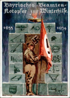 WHW Bayerisches Beamten-Notopfer Zur Winterhilfe 1933/34 I-II (rs Oberflächenschaden) - Guerra 1939-45