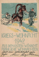 Kriegsweihnachten WK II Im Osten 1942 Künstlerkarte I-II - Guerre 1939-45