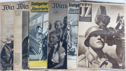 WK II 11 Versch. Zeitungen Wie Illustrierte Zeitung, Hamburger, Wiener Und Stuttgarter Illustrierte Von 1941 Bis 1944 II - Guerre 1939-45