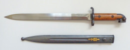 WK II Bajonet Seitengewehr Schweden Hersteller EJ AB Mit Scheide - War 1939-45