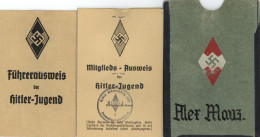 WK II MILITÄR - Dokumente HITLER-JUGEND - HJ-Ausweishülle Mit HJ-AUSWEIS Württemberg Lichtbild Beitragsmarken 1939-40 Un - Guerre 1939-45