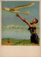 NSFK Hitlerjunge Mit Modellflug I-II - War 1939-45