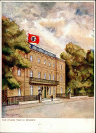 WK II Das Braune Haus Briennerstr. 45 Sign. Ganghofer I- - Weltkrieg 1939-45