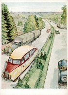 WK II Reisen Zu Land Einst Und Jetzt - Nr. 12 Schnellautobus Auf Der Reichsautobahn I-II (Ecken Abgestossen) - Guerre 1939-45