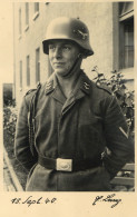 WK II Soldat Der Luftwaffe Mit Stahlhelm 1940 I-II (etwas Wellig) - Guerra 1939-45