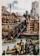 WK II Technische Nothilfe Ausräumen Einer Belgischen Wasserstrasse Bau Eines Behelfssteges I-II (Ecken Abgestossen) - War 1939-45