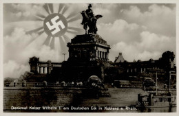 WK II Aufgehende Sonne Koblenz A.Rhein Denkmal Kaiser Wilhelm I, I-II - Oorlog 1939-45