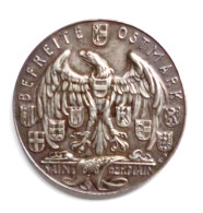 WK II Orden Gedenk Medaille (Feinsilber 19,5 G.) Auf Die Befreite Ostmark 1938, 35 Mm Durchm. - Oorlog 1939-45