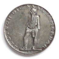 WK II Orden Gedenk Medaille (Feinsilber 21 G.) Deutsch Die Saar Immerdar 1935 35 Mm Durchm. - Oorlog 1939-45