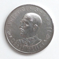 WK II Orden Gedenk Medaille (Silber 900er, 22g.) Adolf Hitler- Unser Die Zukunft 1933, 35mm Durchm. - Oorlog 1939-45