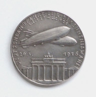 WK II Orden Gedenk Medaille (Silber 999er, 20g.) Zeppelin Deutschlandfahrt 1936, 34mm Durchm. Dirigeable - Guerra 1939-45