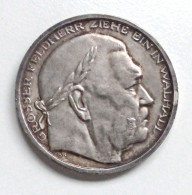 WK II Orden Gedenk Medaille (Silber 999er, 22 G.) Auf Den Tod Hindenburgs 36 Mm Durchm. - Oorlog 1939-45