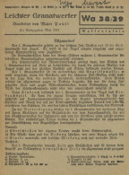 Buch WK II Beschreibung Leichter Granatwerfer 1941 Waffentafel Wa 38/39 - 5. Guerras Mundiales