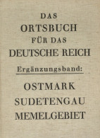 Buch WK II Das Ortsbuch Für Das Deutsche Reich, Ergänzungsband Ostmark, Sudetengau-Memelland Hrsg. Deutsche Reichsbahn U - 5. World Wars