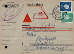 Judaika München Nachnahmebeleg 1960 Mit Stempel Jüdischer Frauenverein Ruth München (Mittelfaltung) Judaisme - Jewish