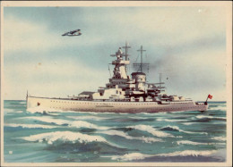 Panzerschiff Künstlerkarte I-II - Warships