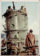 U-Boot Kommandant Und Wachoffizier Auf Der Brücke II (fleckig, Eckbug) - Onderzeeboten