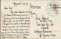 MARINE-U-BOOT-FELDPOST - II.U.-BOOTSHALBFLOTTILLE Abs. -199- Helgoland 1915 I - Sottomarini
