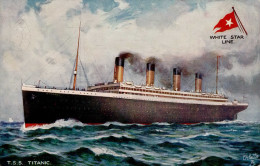 TITANIC White Star Line Verlag Raphael Tuck 1912 I-II - Passagiersschepen