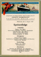 Monte Sarmiente Speisenfolge Nordland-Reise 1927 I-II (Eckbug) - Sonstige & Ohne Zuordnung