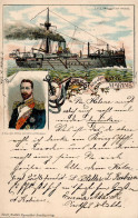 SMS Friedrich Der Große Lithographie 1897 I-II - Sonstige & Ohne Zuordnung