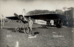 Biel Flugtag 1913 Pilot Emile Taddeoli Foto-AK I-II - Otros & Sin Clasificación