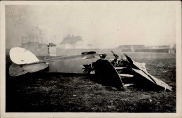 Flugzeug WK I Dresden Kaditz Unglück  Fotokarte I-II Aviation - Piloten